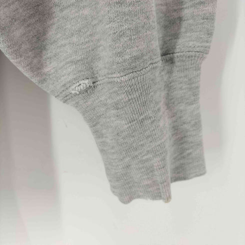 チャンピオン Champion 90S 刺しゅうタグ前期 USA製 REVERSE WEAVE 脇リブ 霜降り OREGON アーチプリント クルーネックスウェット メンズ JPN:XL