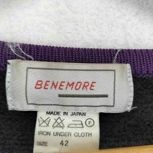 BENEMORE モヘア混ボーダーニット メンズ JPN:42