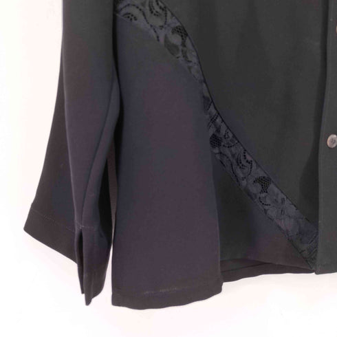 トリココムデギャルソン tricot COMME des GARCONS 93AW レース切替ドルマンスリーブオープンカラーブラウス レディース