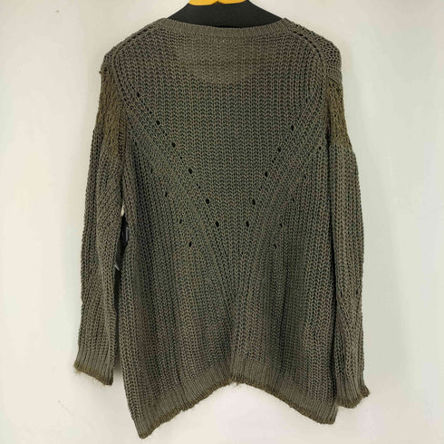 ヨウジヤマモト Yohji Yamamoto レーヨン切替コットンクロシェ編みニット レディース JPN:2
