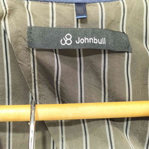 ジョンブル Johnbull スーツセットアップ リネン混 裏地ストライプ 2Bテラードジャケット 1タックスラックス メンズ S