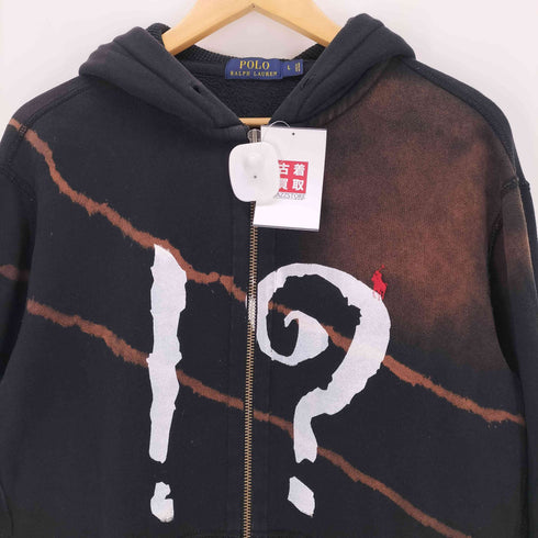 ポロラルフローレン POLO RALPH LAUREN ペイント加工ジップアップパーカー メンズ import:L