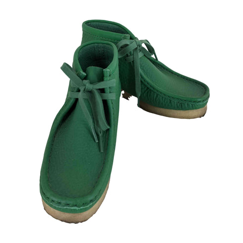 クラークスオリジナルズ Clarks ORIGINALS WallabeeBT Cactus Green ワラビー レザーアッパー クレープソール レディース UK:4