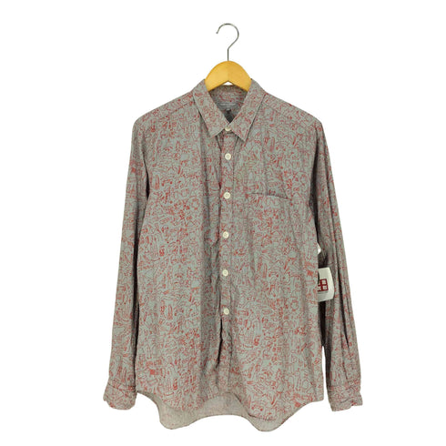コムデギャルソンオム COMME des GARCONS HOMME 03AW 総柄 グラフィックシャツ メンズ JPN:L