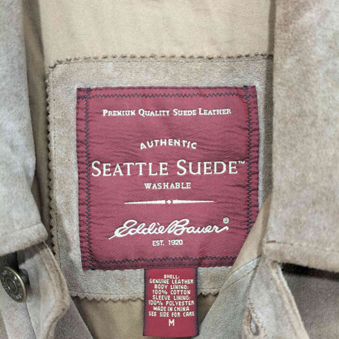 エディーバウアー Eddie Bauer 80-90s SEATTLE SUEDE スウェード トラッカージャケット メンズ import:M