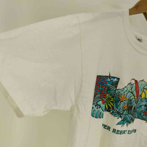 90-00S USA製 Super Resort Express 企業ロゴ プリント S/S Tシャツ メンズ import:M