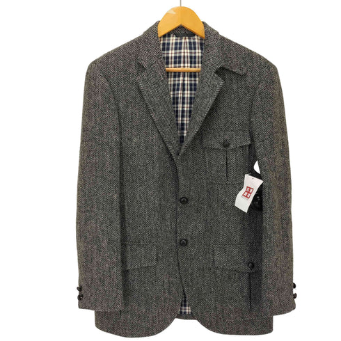 ニューヨーカー NEWYORKER HARRIS TWEED エルボーパッチくるみボタン3Bジャケット メンズ 04-27
