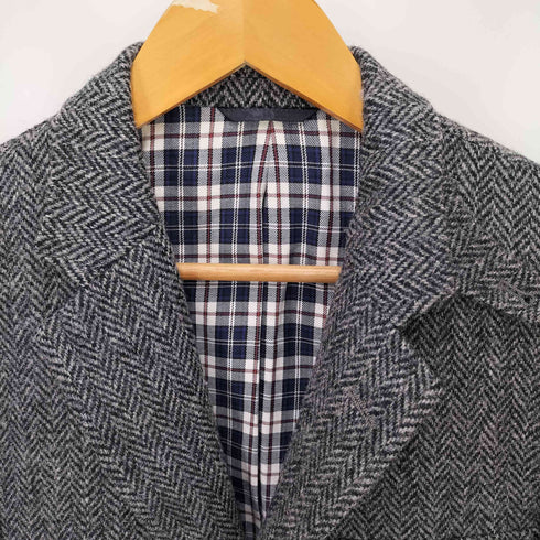 ニューヨーカー NEWYORKER HARRIS TWEED エルボーパッチくるみボタン3Bジャケット メンズ 04-27