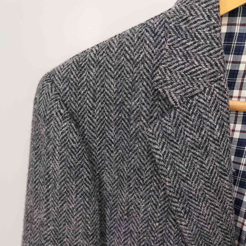 ニューヨーカー NEWYORKER HARRIS TWEED エルボーパッチくるみボタン3Bジャケット メンズ 04-27