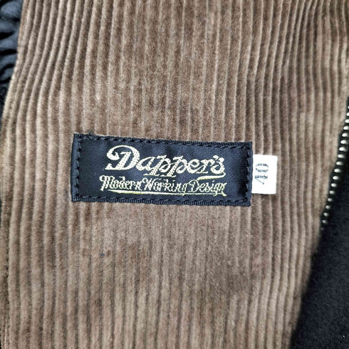 ダッパーズ DAPPERS 襟裏コーデュロイ 裏地キルティング ウール ダブル ライダース ジャケット メンズ 40