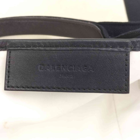 バレンシアガ BALENCIAGA イタリア製 NAVY CABAS M ネイビーカバス キャンバス トート バッグ レディース M