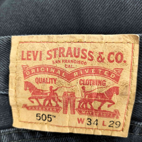 リーバイス Levis 505 ブラックデニムパンツ メンズ 34/29