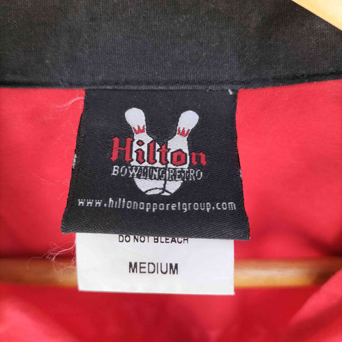ヒルトン HILTON フロント刺繍 バックプリント バイカラー ボーリングシャツ メンズ import:M