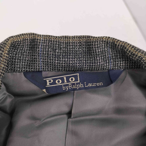 ポロバイラルフローレン Polo by RALPH LAUREN 80-90S 三角タグ チェック ウール 2B テーラードジャケット 2タック スラックス パンツ セットアップ メンズ