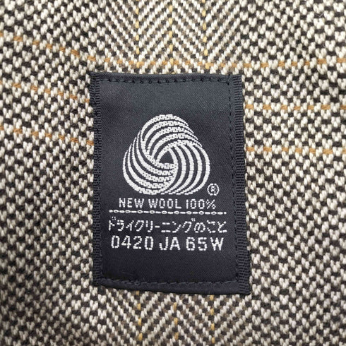 NEW WOOL カシミヤ 混 ウール ヘリンボーン チェック ステンカラーコート メンズ