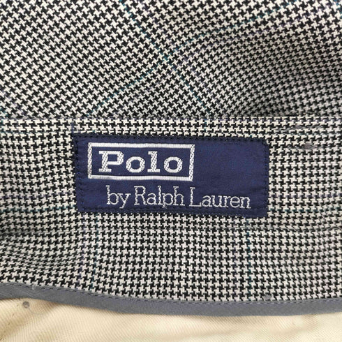 ポロバイラルフローレン Polo by RALPH LAUREN 80-90S サスペンダーボタン 千鳥格子 2タック スラックス パンツ メンズ