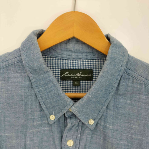 エディーバウアー Eddie Bauer 裏地ギンガム コットンボタンダウンシャツ メンズ JPN:XL