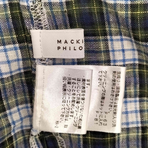 マッキントッシュフィロソフィー MACKINTOSH PHILOSOPHY チェック リネンブラウス レディース JPN:38