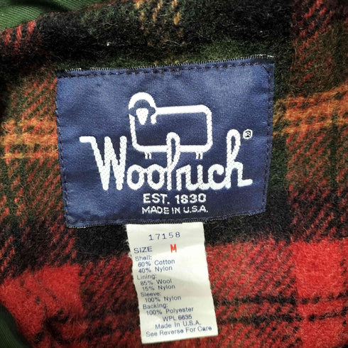 ウールリッチ WOOLRICH 80s 60/40 ロクヨンクロス 裏地ブランケット マウンテンパーカ メンズ JPN:M