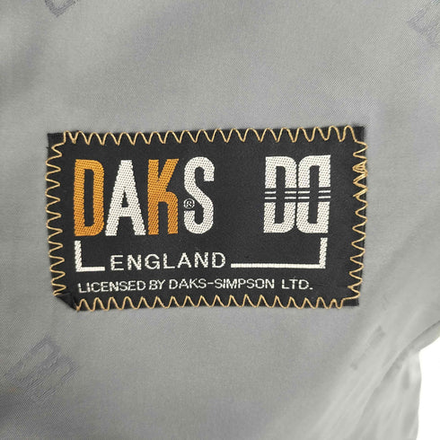 ダックス DAKS 裏地ロゴ総柄 サイドベンツ マルチカラーチェック 2Bテーラードジャケット メンズ 100-96-175
