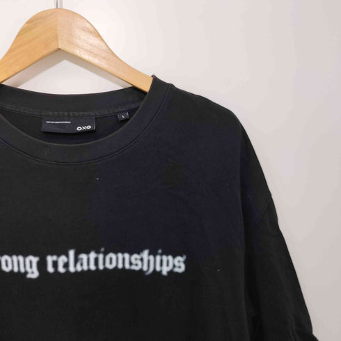 GXG strong relationships フロントプリント半袖Tシャツ メンズ L