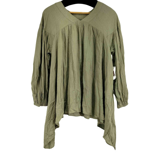 メルローズ MELROSE 総柄レーヨン L/S トップス レディース