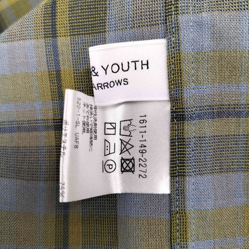 ビューティーアンドユースユナイテッドアローズ BEAUTY & YOUTH UNITED ARROWS BY チェック シャツ ウォッシャブル レディース ONE SIZE