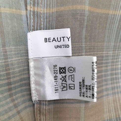 ビューティーアンドユースユナイテッドアローズ BEAUTY & YOUTH UNITED ARROWS 22SS バックタック オンブレーチェック シャツ -ウォッシャブル- レディース
