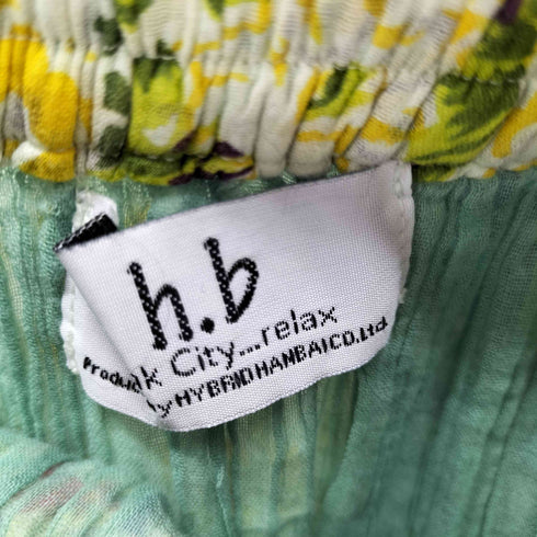 h.b pink city 総柄ブロックパターン切替マキシスカート レディース