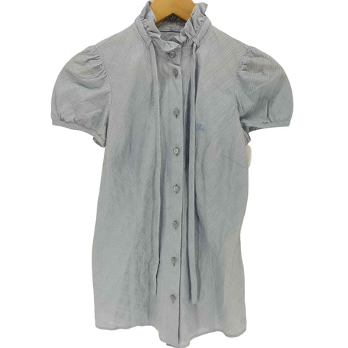 バーバリーブルーレーベル BURBERRY BLUE LABEL ワンポイントロゴフリルブラウス レディース 38
