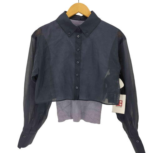 スナイデル snidel クロップドシャツレイヤードニットプルオーバー レディース ONE SIZE