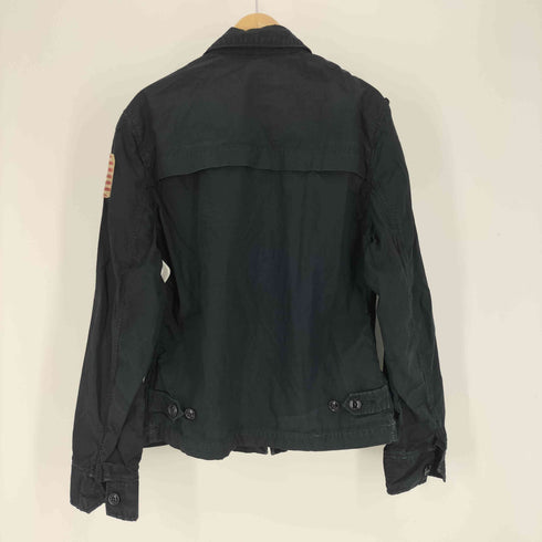 ポロジーンズカンパニーラルフローレン POLO JEANS COMPANY RALPH LAUREN 00S 星条旗ワッペン エポレット チンストラップ ジップアップブルゾン スウィングトップ メンズ import:L