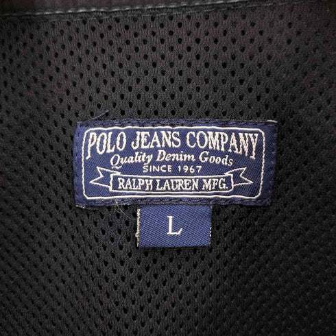 ポロジーンズカンパニーラルフローレン POLO JEANS COMPANY RALPH LAUREN 00S 星条旗ワッペン エポレット チンストラップ ジップアップブルゾン スウィングトップ メンズ import:L