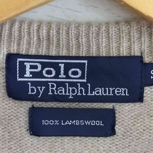 ポロバイラルフローレン Polo by RALPH LAUREN 90s ポニー刺繍 ウール100 Vネックニット メンズ import:S