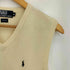 ポロバイラルフローレン Polo by RALPH LAUREN 90s ポニー刺繍 ウール100 Vネック ニットベスト レディース import:S
