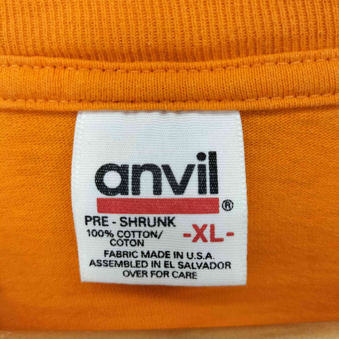 アンビル Anvil 90S MADE IN USA 両面プリント ダブルステッチ クルーネックTシャツ メンズ import:XL