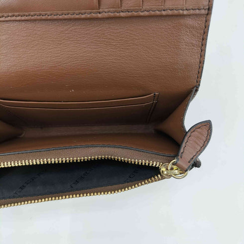 バーバリー BURBERRY MADE IN ITALY レザー切り替え ノバチェック 二つ折り財布 レディース