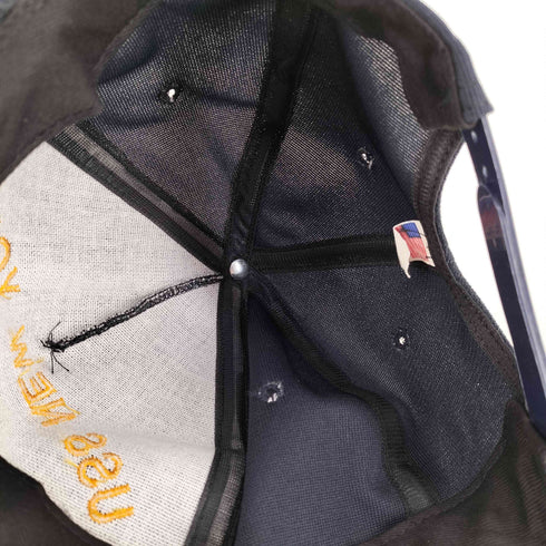 MADE IN USA フロント刺繍スナップバック6パネルキャップ USS NEW YORK メンズ