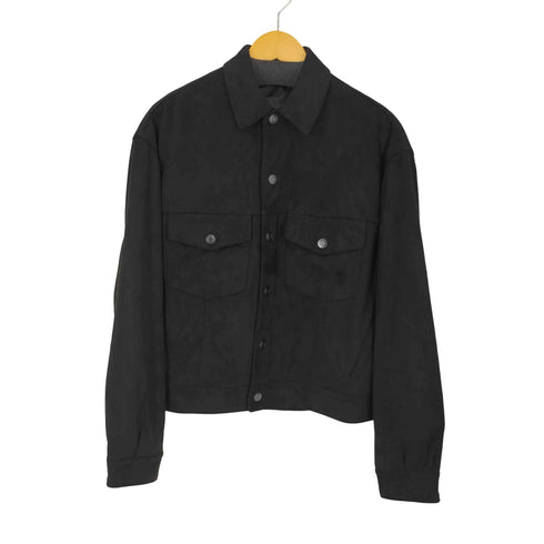ザラ ZARA スエードタッチクロップドトラッカージャケット 短丈 オーバーサイズ メンズ import:S