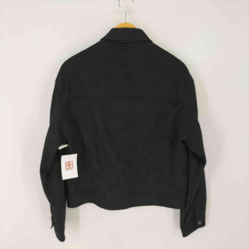 ザラ ZARA スエードタッチクロップドトラッカージャケット 短丈 オーバーサイズ メンズ import:S