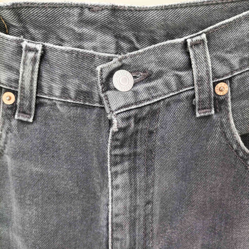 リーバイス Levis 90-00S USA製 505 REGLAR FIT ボタン裏554 ストレート ブラックデニムパンツ メンズ W33L34