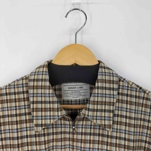 アーバンリサーチサニーレーベル URBAN RESEARCH Sonny Label リネン混 チェックスウィングトップ ブルゾン メンズ JPN:L