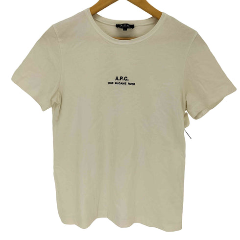 アーペーセー A.P.C. ロゴ刺繍Tシャツ レディース import:M