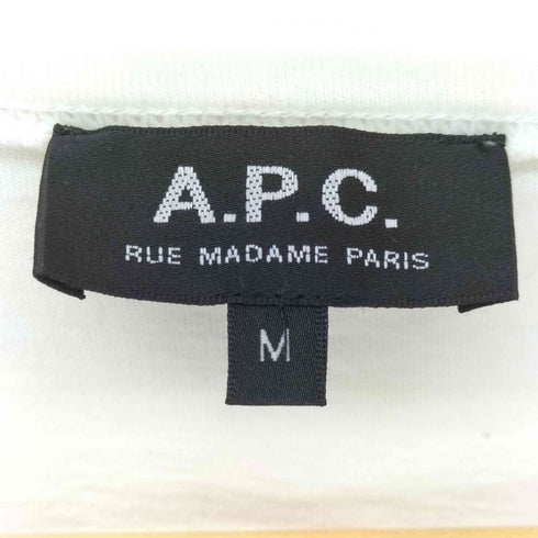 アーペーセー A.P.C. ロゴ刺繍Tシャツ レディース import:M