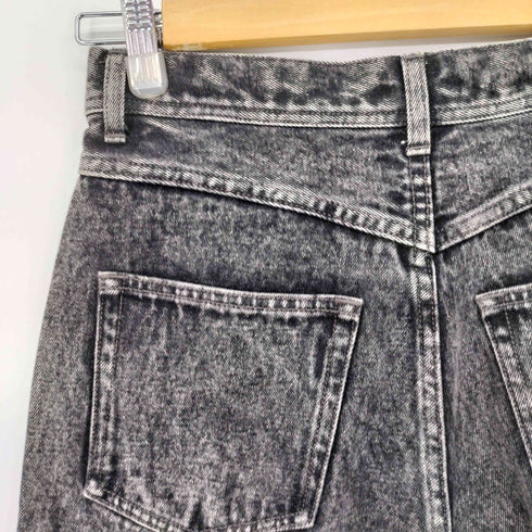 ラインストーンパールワイドデニムパンツ レディース