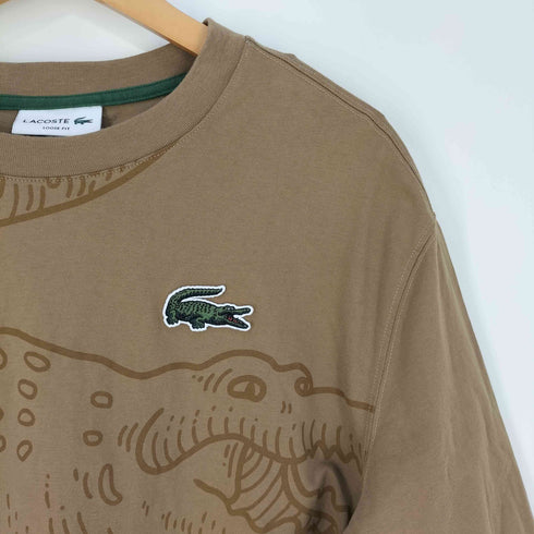 ラコステ LACOSTE オーバーサイズヴィンテージワニロゴプリントTシャツ メンズ import:M