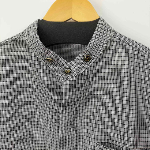 OSCAR チェックバンドカラーL/S シャツ ビッグサイズ メンズ import:L