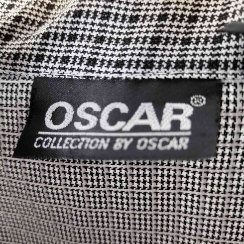 OSCAR チェックバンドカラーL/S シャツ ビッグサイズ メンズ import:L