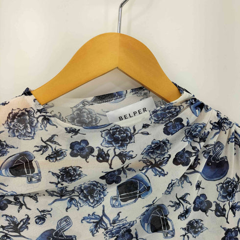 ベルパー BELPER 24SS PRINTED MESH TOP レディース JPN:2