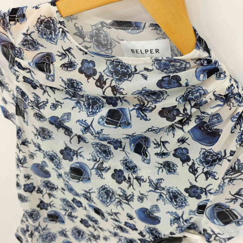 ベルパー BELPER 24SS PRINTED MESH TOP レディース JPN:2